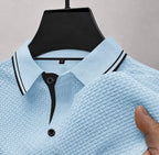 Daniel - Men's Contrast Trim Waffle Knit Polo Shirt