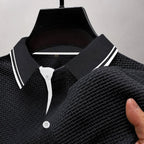 Daniel - Men's Contrast Trim Waffle Knit Polo Shirt