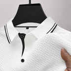 Daniel - Men's Contrast Trim Waffle Knit Polo Shirt