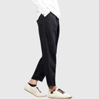 Dante - Men's Linen Elastic Waist Trousers