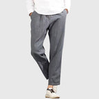 Dante - Men's Linen Elastic Waist Trousers