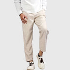Dante - Men's Linen Elastic Waist Trousers