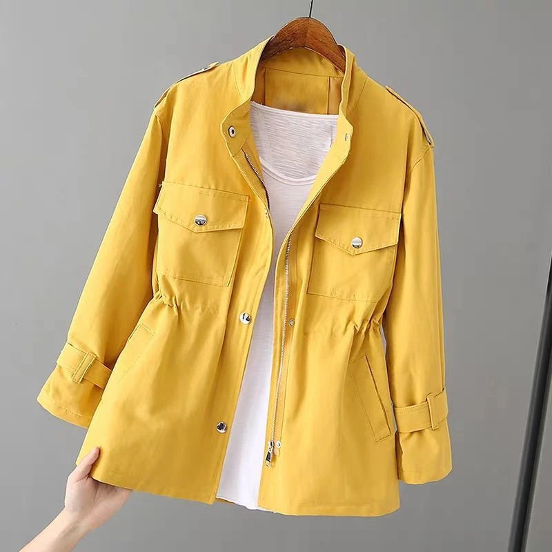 Darlin - Women's Stand Collar Utility Field Jacket