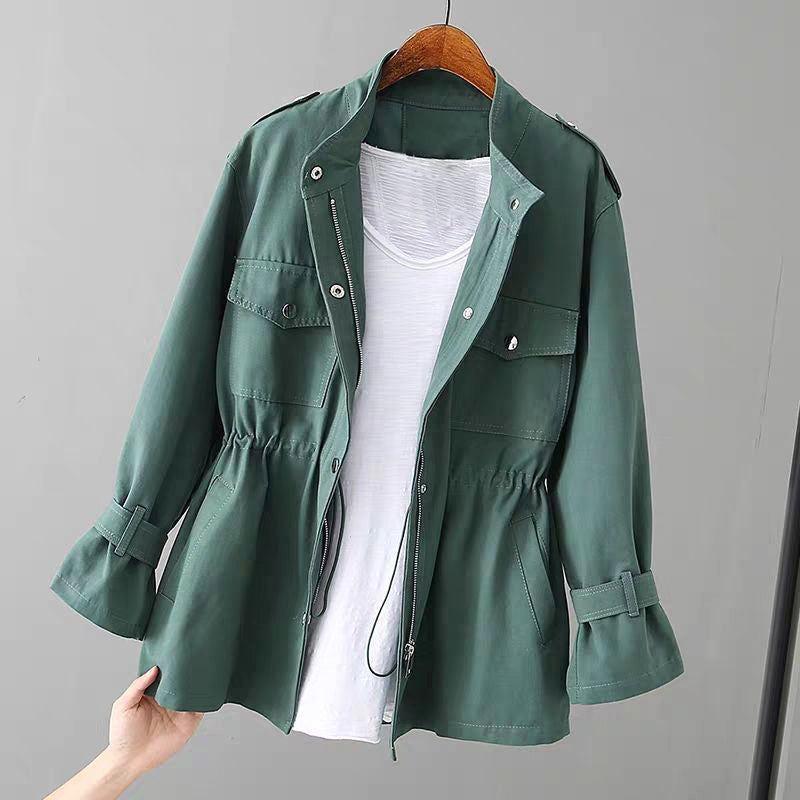 Darlin - Women's Stand Collar Utility Field Jacket