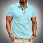 Darrel - Men's Short Sleeve Contrast Collar Polo