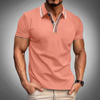 Darrel - Men's Short Sleeve Contrast Collar Polo