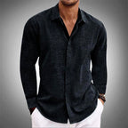 Dasmond - Men's Linen Long Sleeve Relaxed Shirt