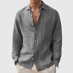 Declan - Men's Relaxed Fit Striped Linen-Blend Shirt