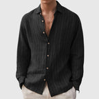 Declan - Men's Relaxed Fit Striped Linen-Blend Shirt