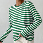 Donna - Women's Striped Long Sleeve Knit Top