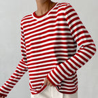 Donna - Women's Striped Long Sleeve Knit Top