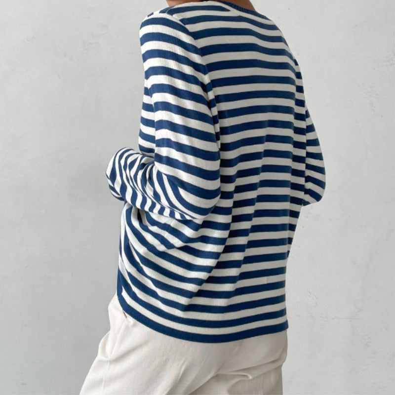 Donna - Women's Striped Long Sleeve Knit Top