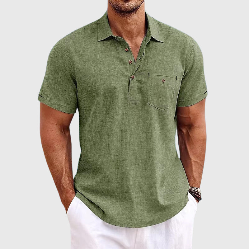Draven - Men's Linen Polo Shirt