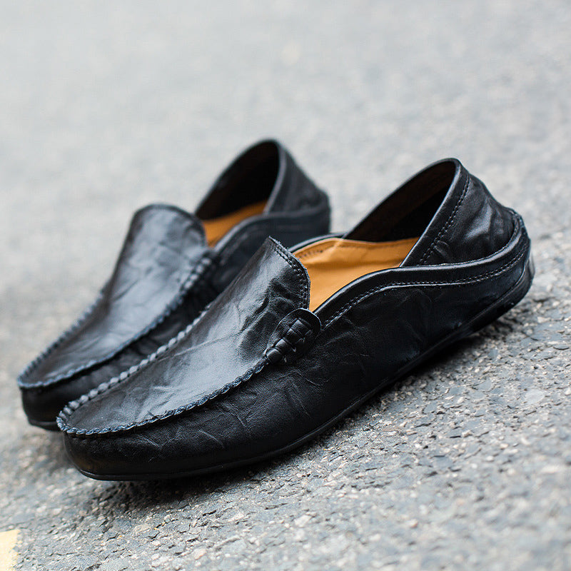 Drew - Men's Leather Slip-On Loafers