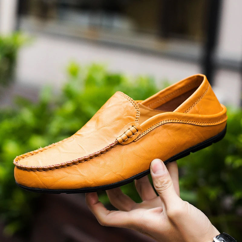 Drew - Men's Leather Slip-On Loafers
