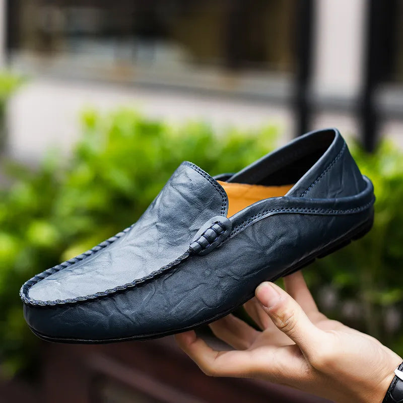 Drew - Men's Leather Slip-On Loafers