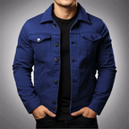Dylan - Men's Classic Denim Jacket with Chest Pockets