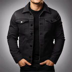 Dylan - Men's Classic Denim Jacket with Chest Pockets