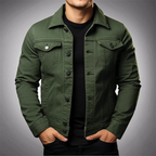 Dylan - Men's Classic Denim Jacket with Chest Pockets