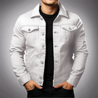 Dylan - Men's Classic Denim Jacket with Chest Pockets