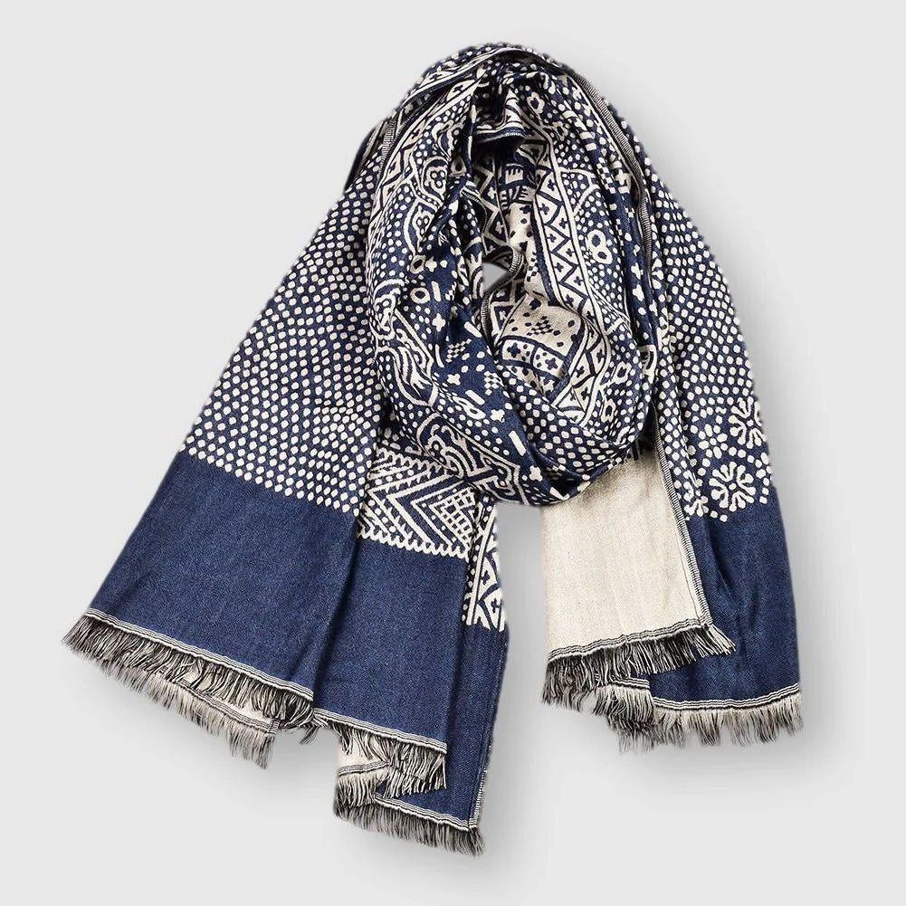 Edinburgh - Cotton Boho Pattern Fringe Scarf