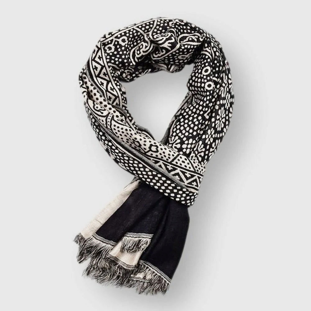 Edinburgh - Cotton Boho Pattern Fringe Scarf