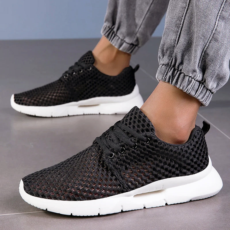 Elias - Men's Breathable Open-Mesh Lace-Up Sneakers
