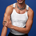 Elliot - Men's Ribbed Buckle Strap Tank Top