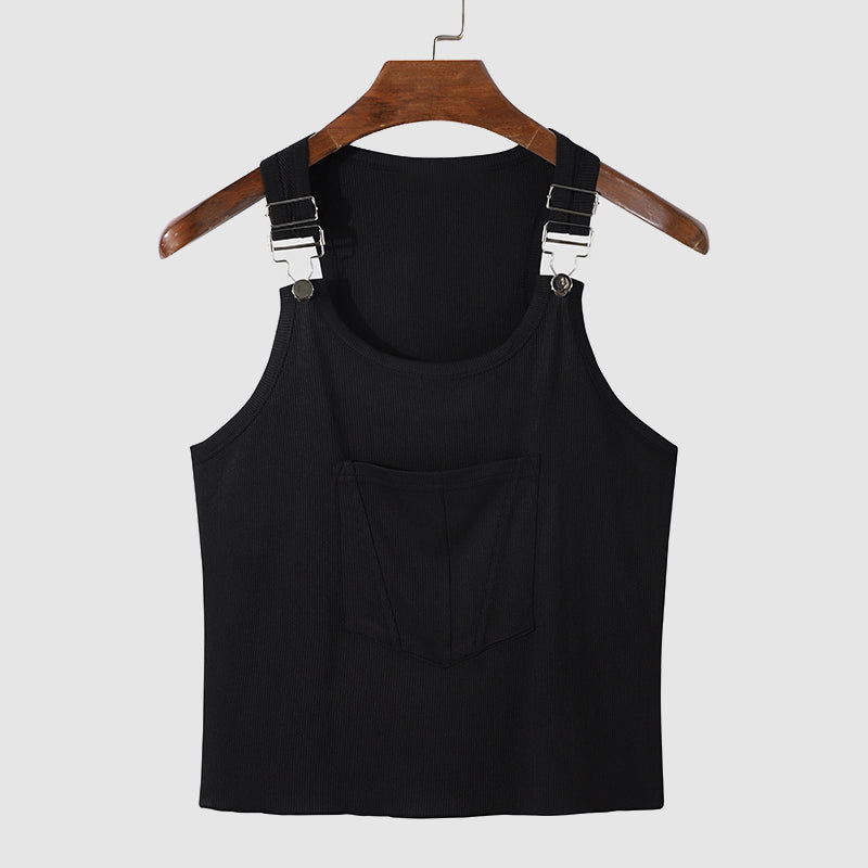 Elliot - Men's Ribbed Buckle Strap Tank Top