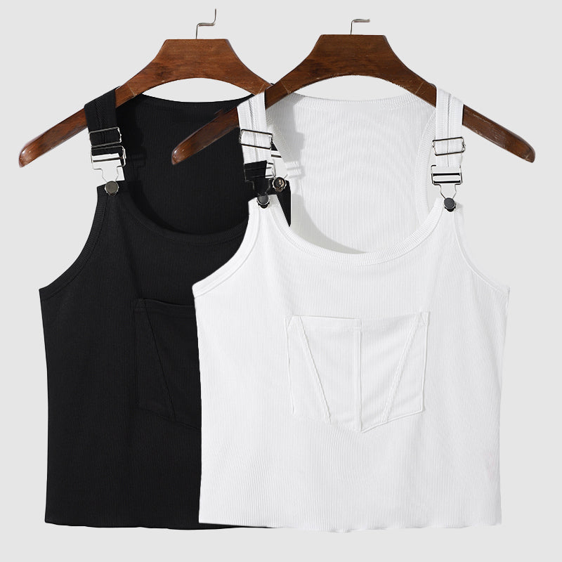 Elliot - Men's Ribbed Buckle Strap Tank Top
