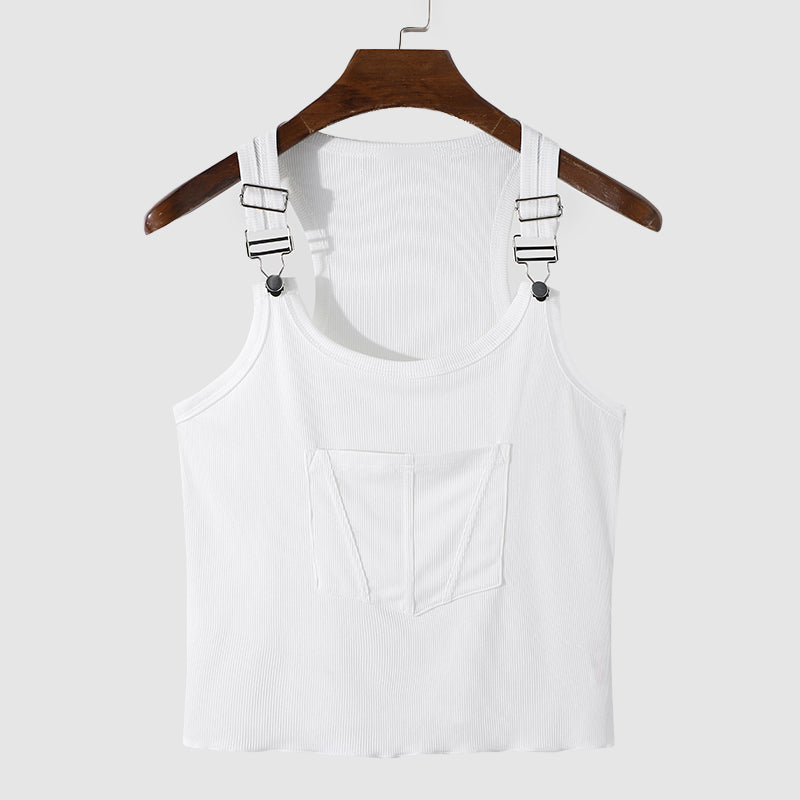 Elliot - Men's Ribbed Buckle Strap Tank Top