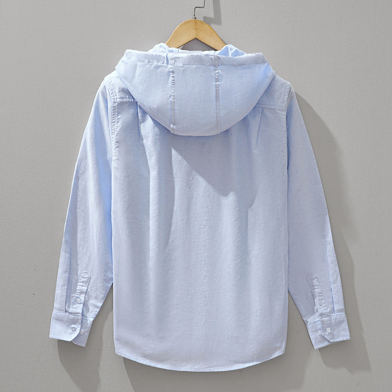 George - Men's Cotton Zip-Up Hooded Shirt