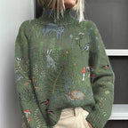 Hazel - Woodland Animals Knit Turtleneck Pullover