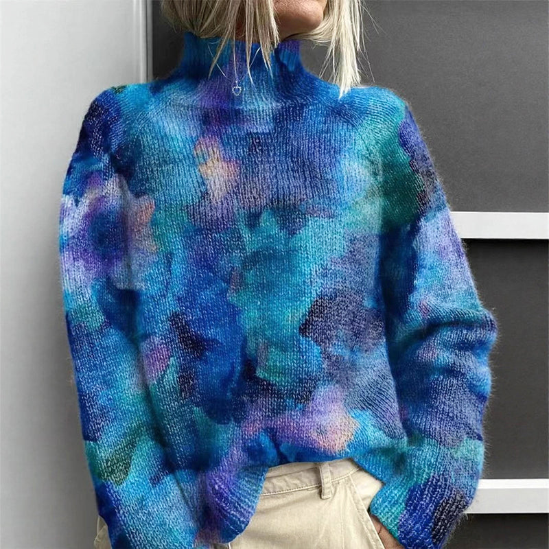 Hazel - Woodland Animals Knit Turtleneck Pullover