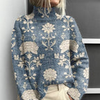 Hazel - Woodland Animals Knit Turtleneck Pullover