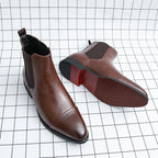 Isaac - Men's Slip-On Leather Ankle Boots