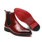 Isaac - Men's Slip-On Leather Ankle Boots