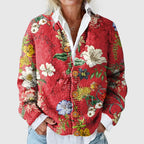 Jessamine - Women's Botanical Print Knit Cardigan