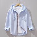 Jesse - Men's Hooded Zip-Up Cotton Shirt