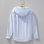 Jesse - Men's Hooded Zip-Up Cotton Shirt