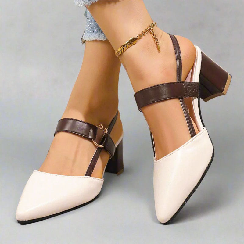 Jessica - Women's Buckled Strap Pointed-Toe Heels