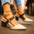 Jessica - Women's Buckled Strap Pointed-Toe Heels