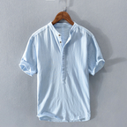 Joren - Men's Linen Mandarin Collar Short Sleeve Shirt