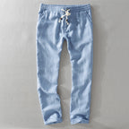 Jovian - Men's Linen Elastic Waist Casual Pants