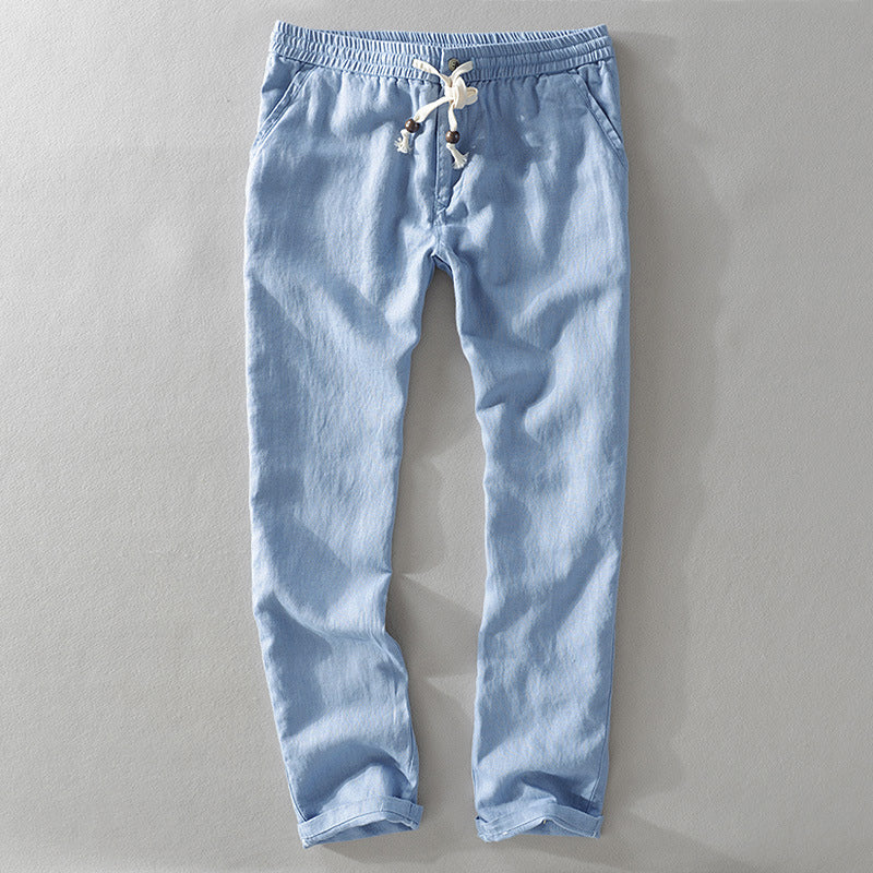 Jovian - Men's Linen Elastic Waist Casual Pants