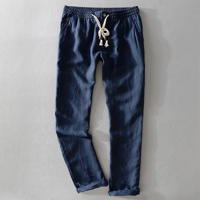 Jovian - Men's Linen Elastic Waist Casual Pants