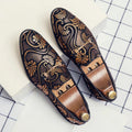 Julius - Men's Laser Cut Horsebit Slip-On Loafers