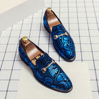 Julius - Men's Laser Cut Horsebit Slip-On Loafers