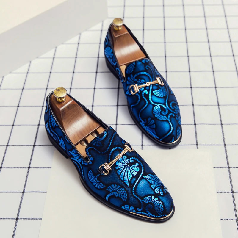 Julius - Men's Laser Cut Horsebit Slip-On Loafers
