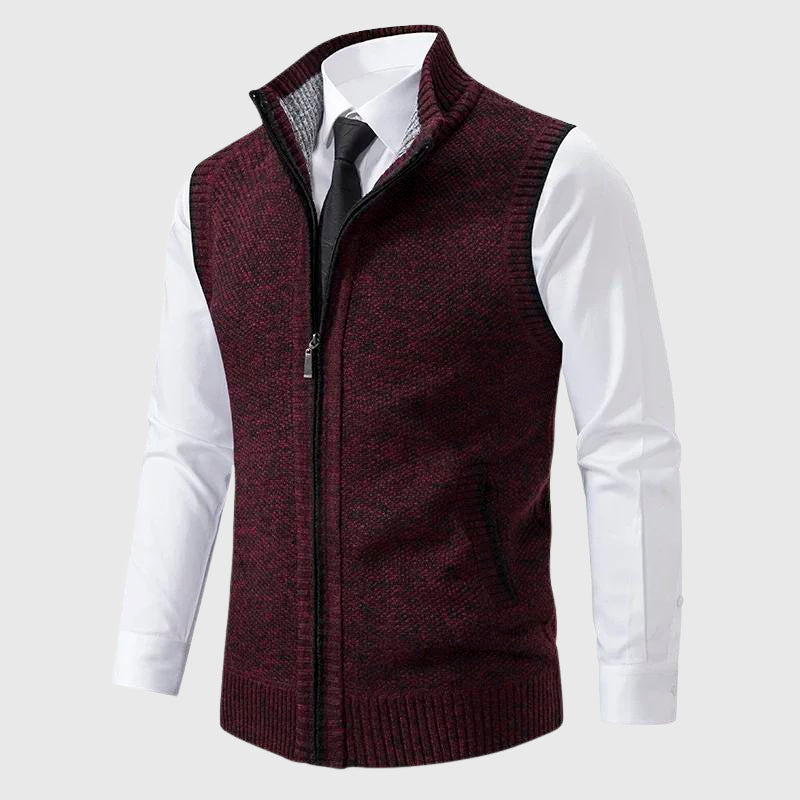 Kaelen - Men's Textured Sleeveless Knit Vest